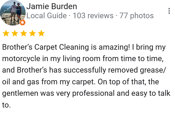 Brothers Cleaning Carpet Google Review